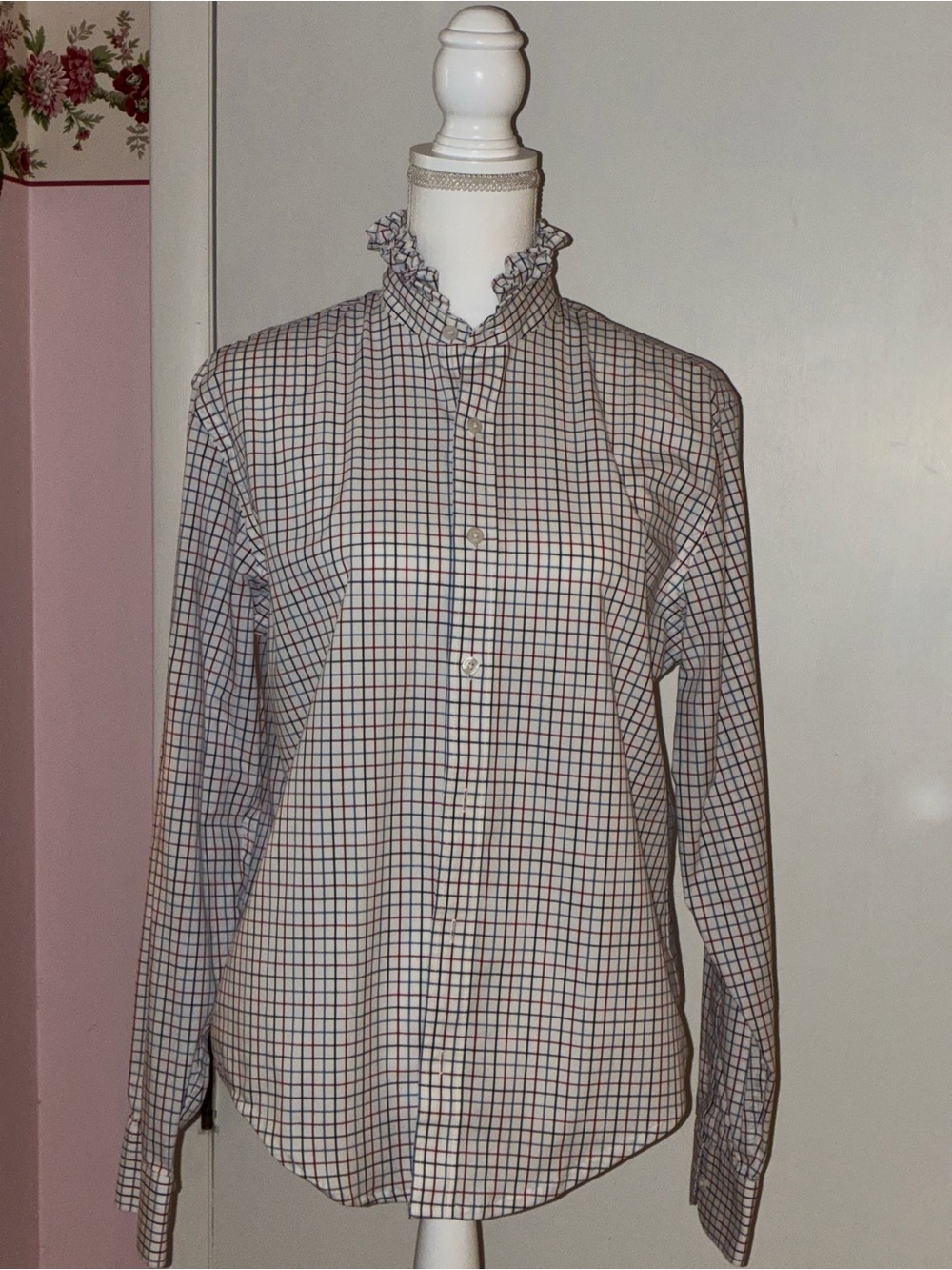 Upcycled Ruffled Collar Shirt - Picture 6 of 6